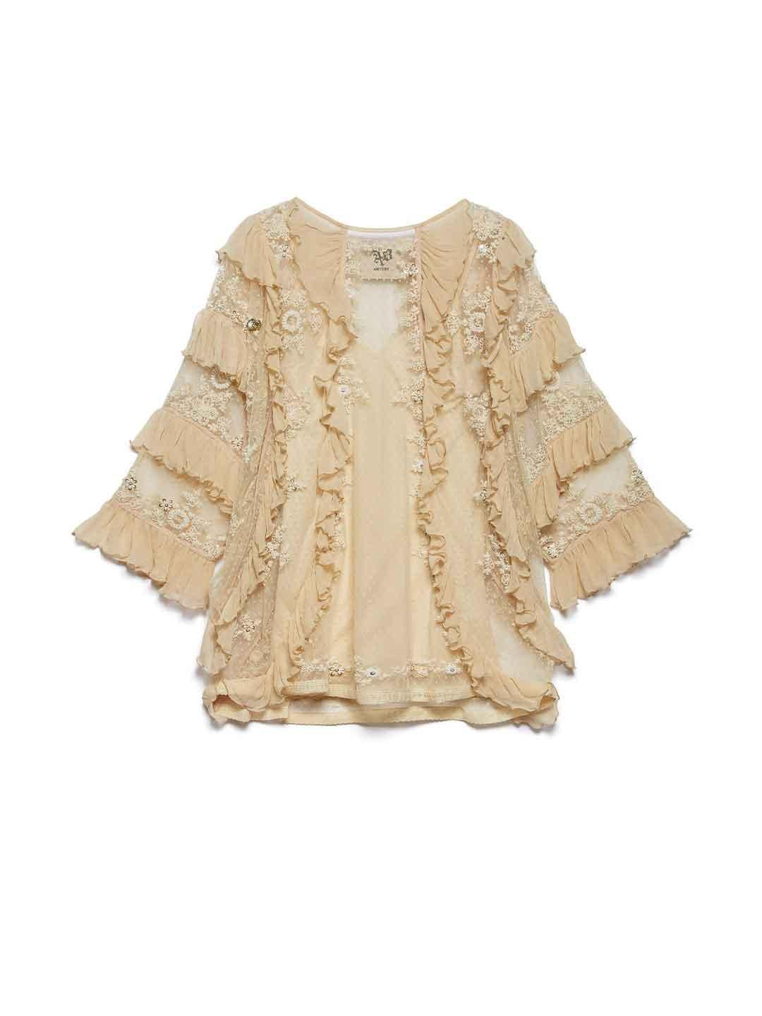 Aniye By Layla camicia beige in pizzo 185188 BEIGE ANIYE BY 