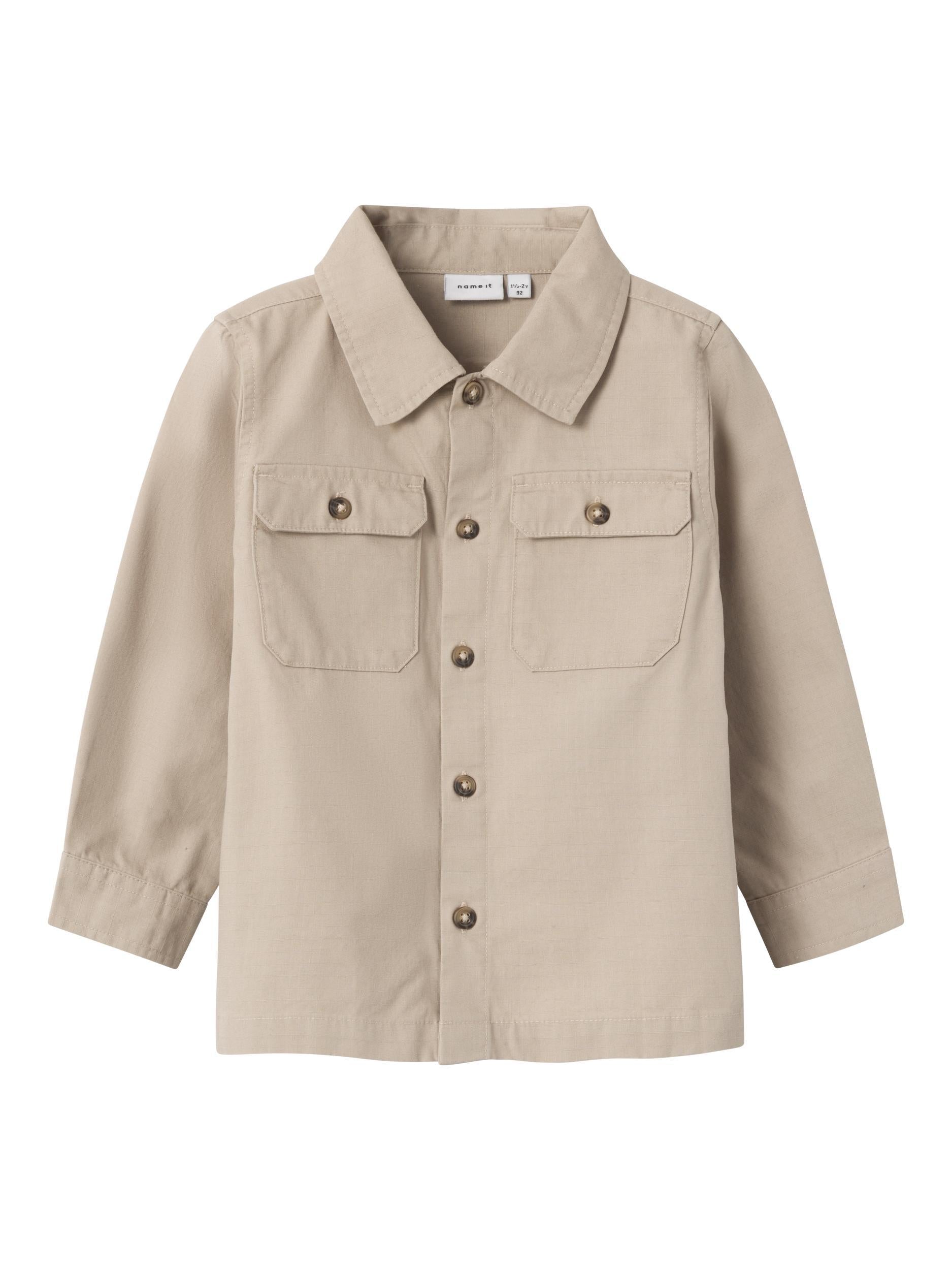 Name It camicia kids beige con tasche sul petto 13225069 BEIGE NAME IT 