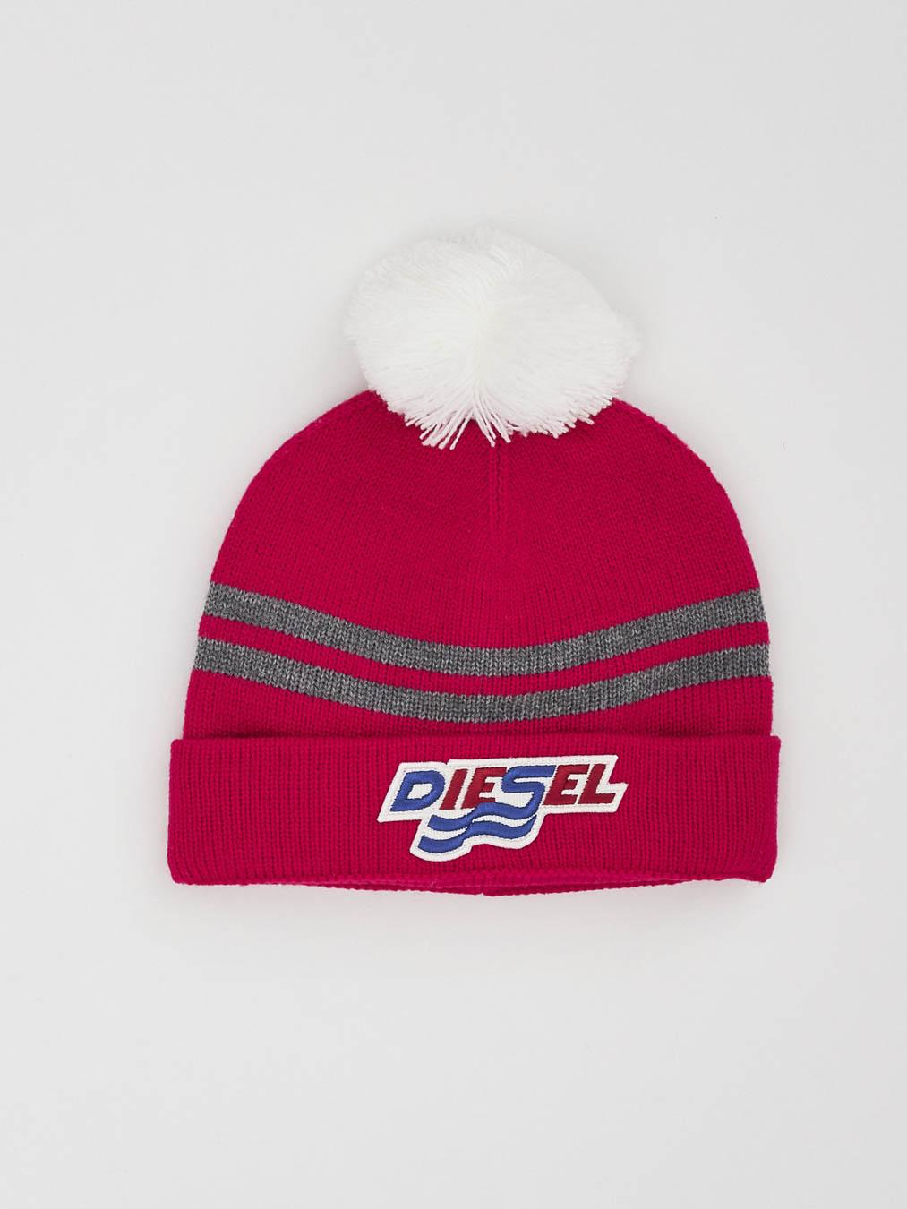 Diesel kids cappello fucisa con pon pon K00274 0NABQ FUCSIA DIESEL 