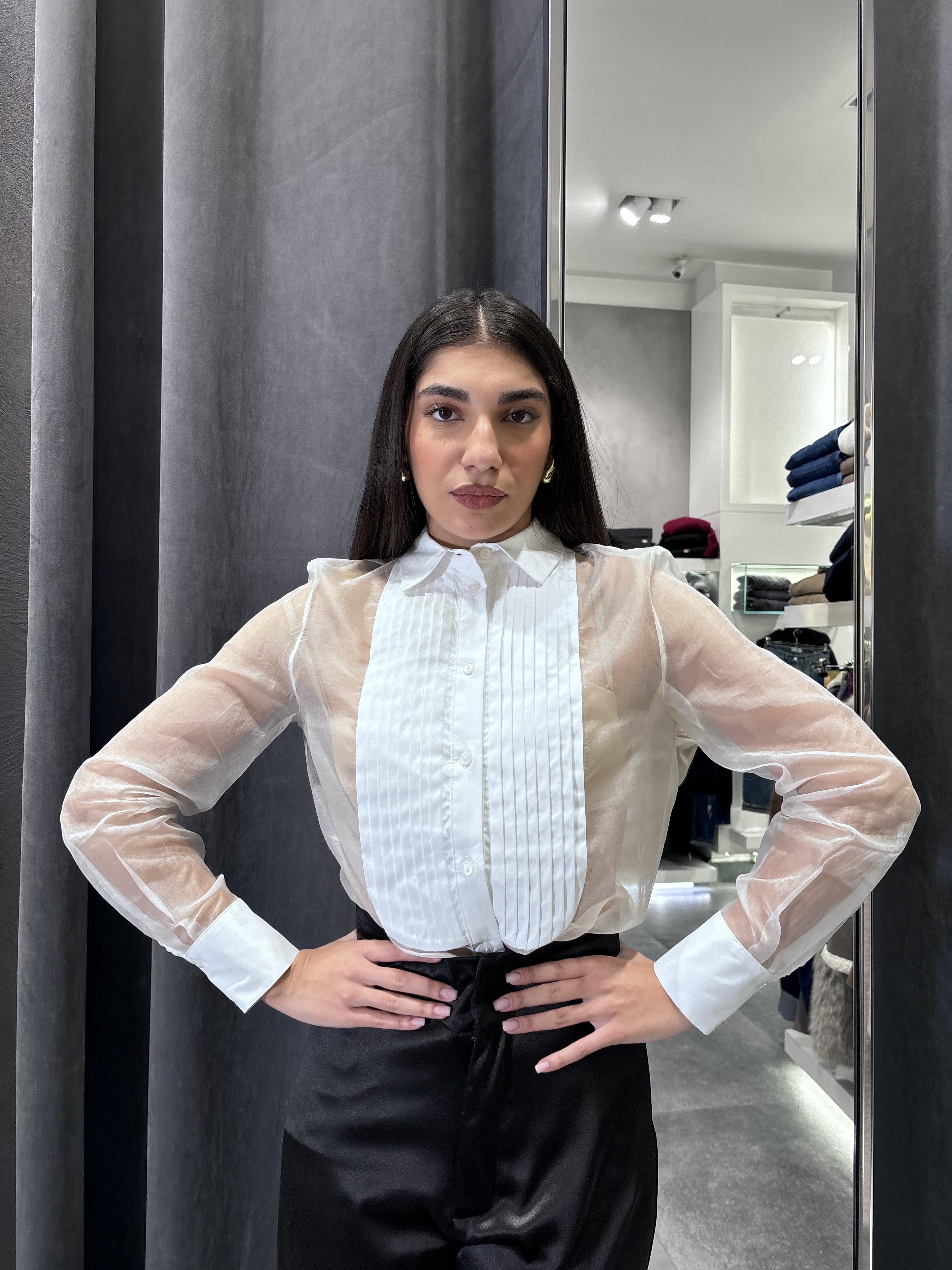 Silence camicia bianco in raso CA762 BIANCO SILENCE 