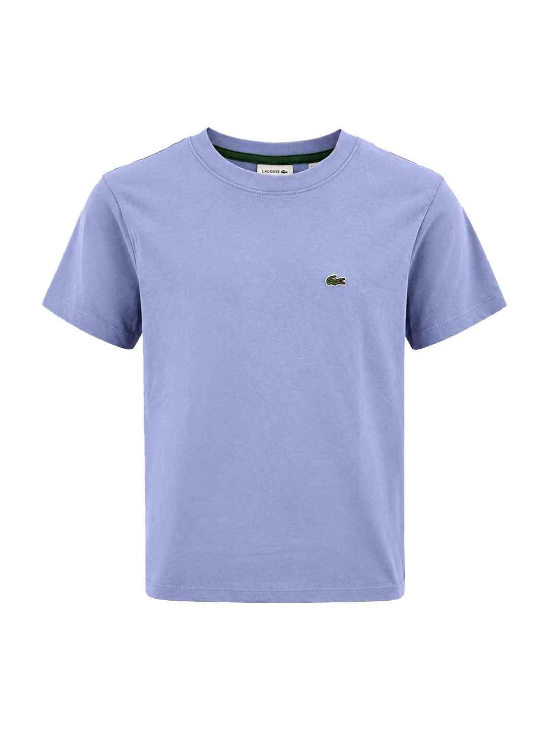 Lacoste t-shirt kids celeste con logo piccolo 10-16 anni 947025 5QD CELESTE LACOSTE 