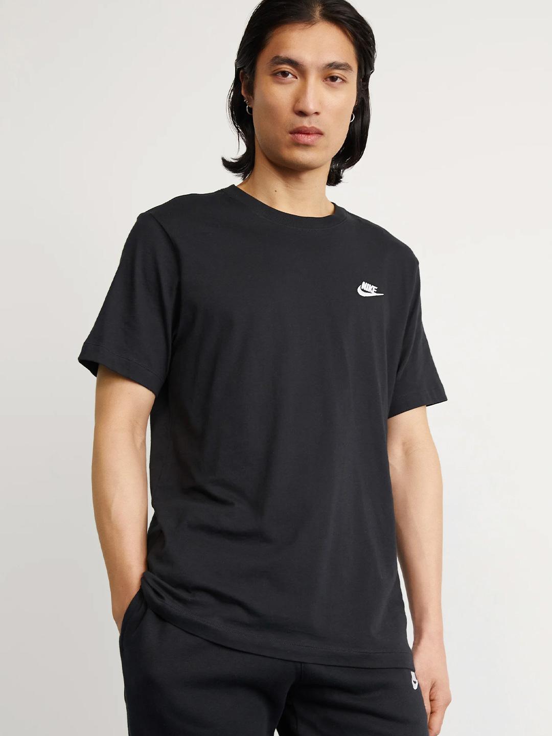 Nike t-shirt nero con logo bianco AR4997-013 NERO NIKE 