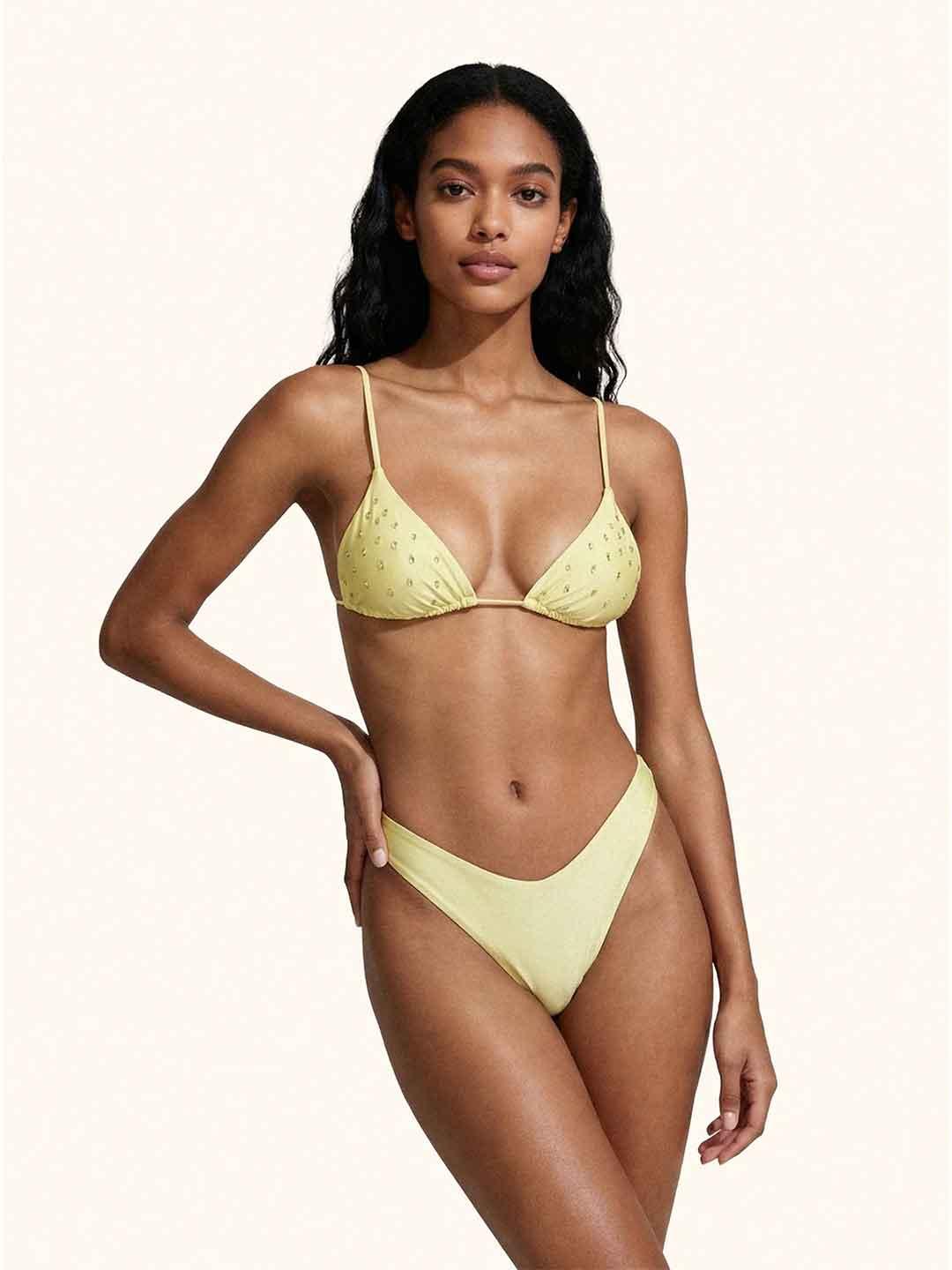 Me Fui costume verde con strass triangolo MF26-SW0130LW VERDE ME FUI 