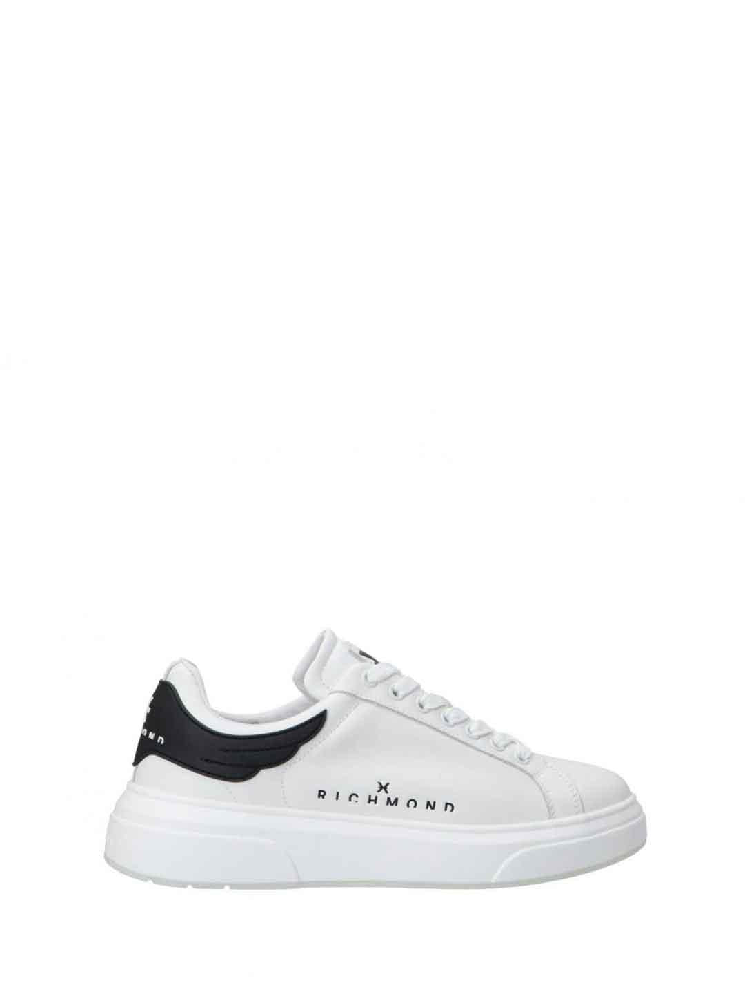 John Richmond 29100 CPA sneakers bianco con tab nero 29100 CP A BIANCO JOHN RICHMOND 