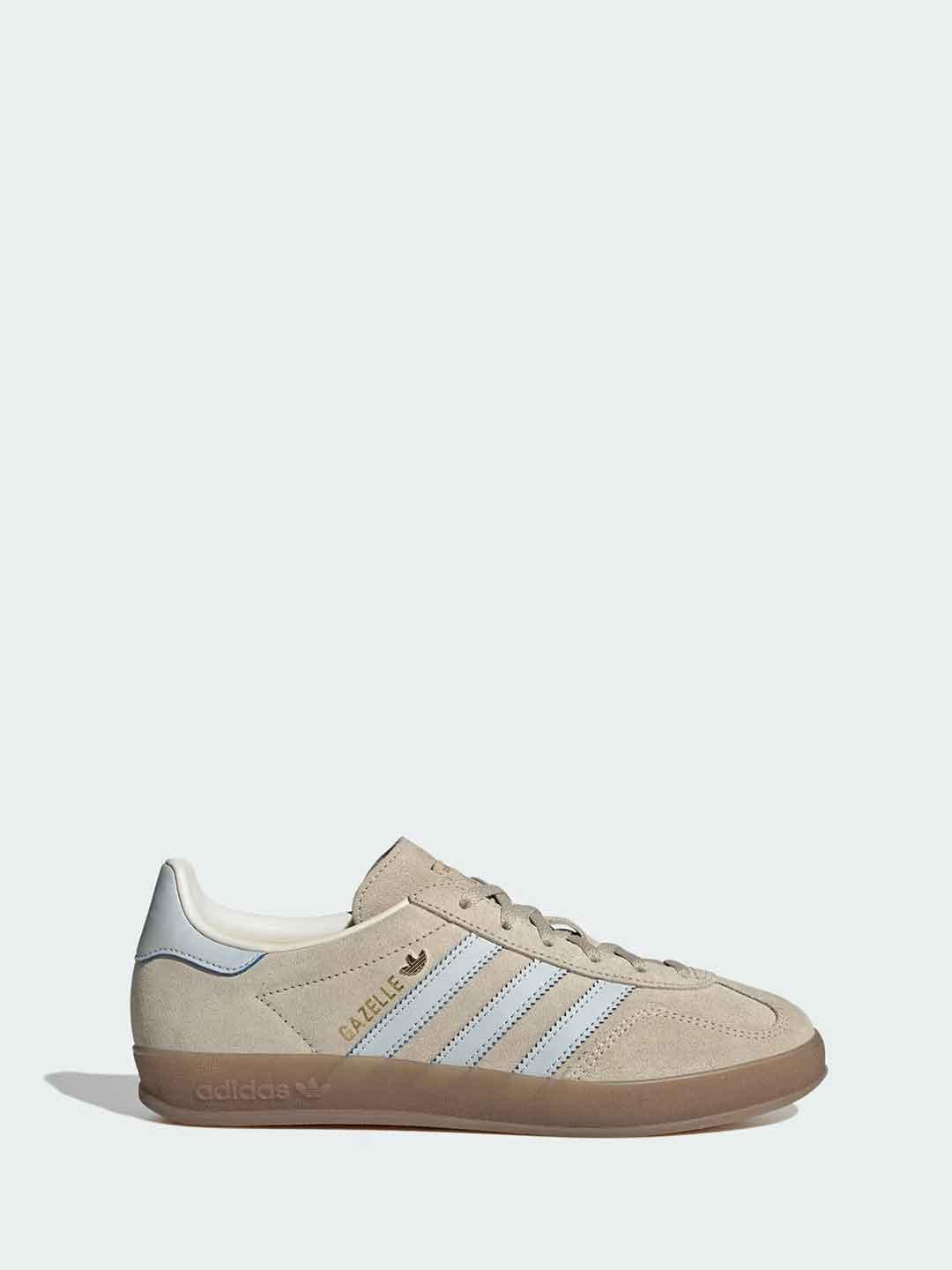 Adidas Gazelle Indoor W sneakers fango e celeste JR2432 FANGO ADIDAS 
