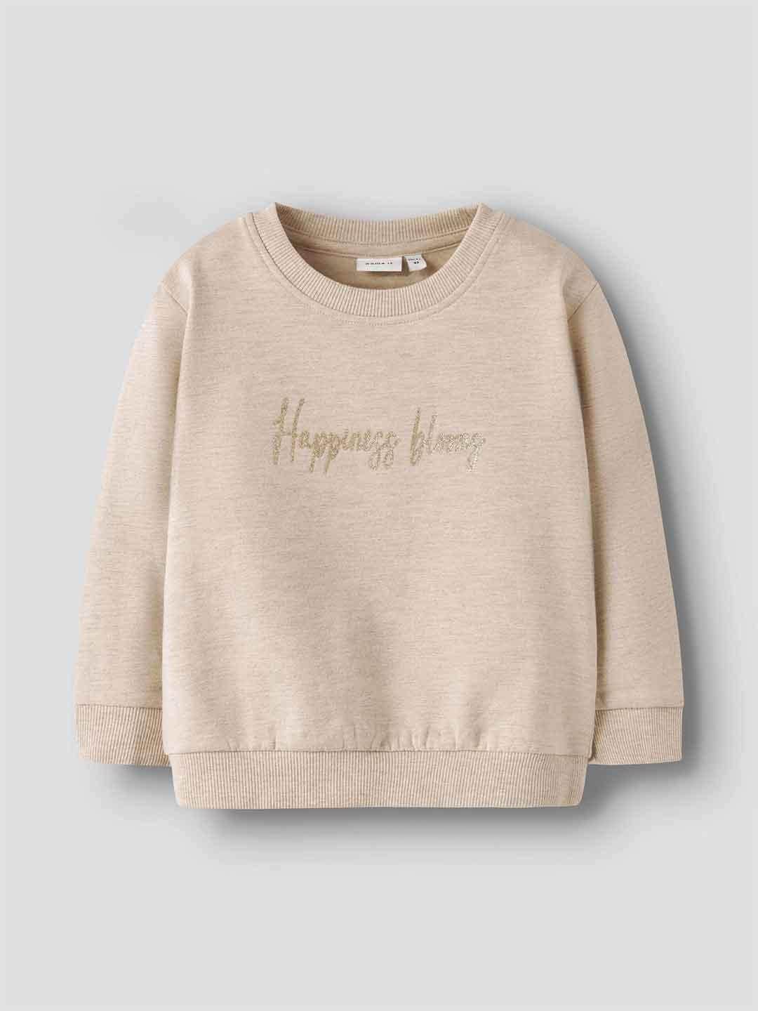 Name It felpa kids beige con stampa glitterata 13245323 BEIGE NAME IT 