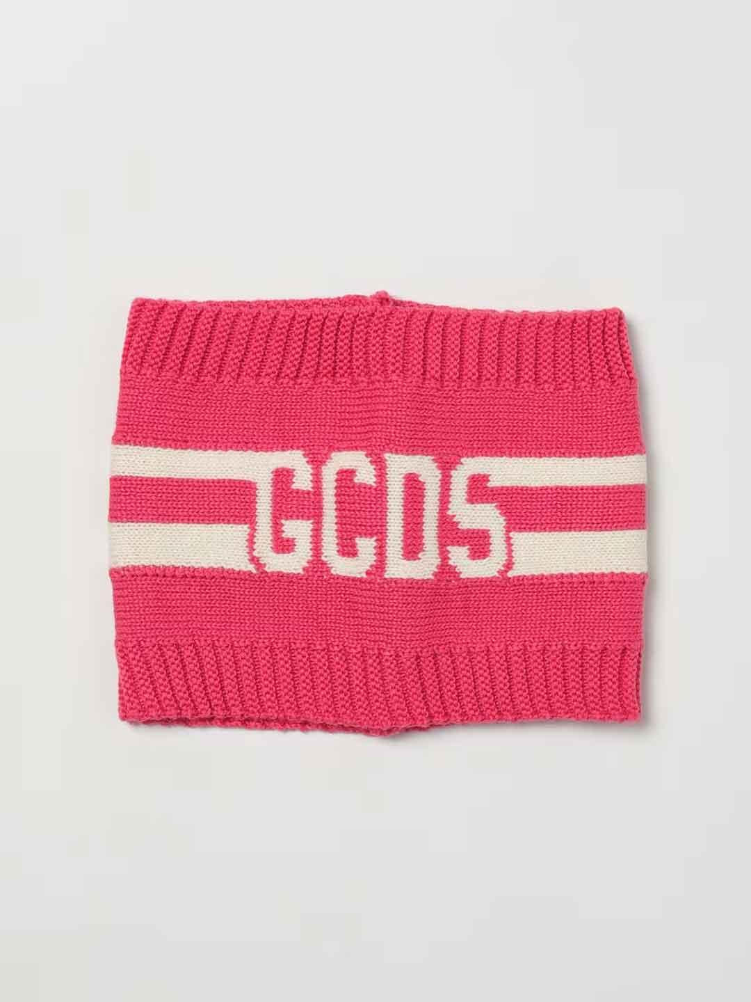 GCDS sciarpa kids rosa in lana B2JU5819AL9 ROSA GCDS 