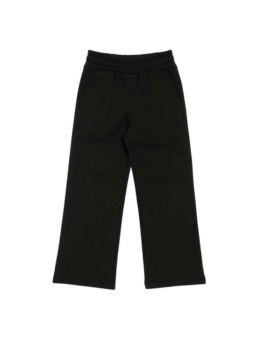 GCDS pantale kids nero con logo glitter B2JW3025BA5 NERO GCDS 