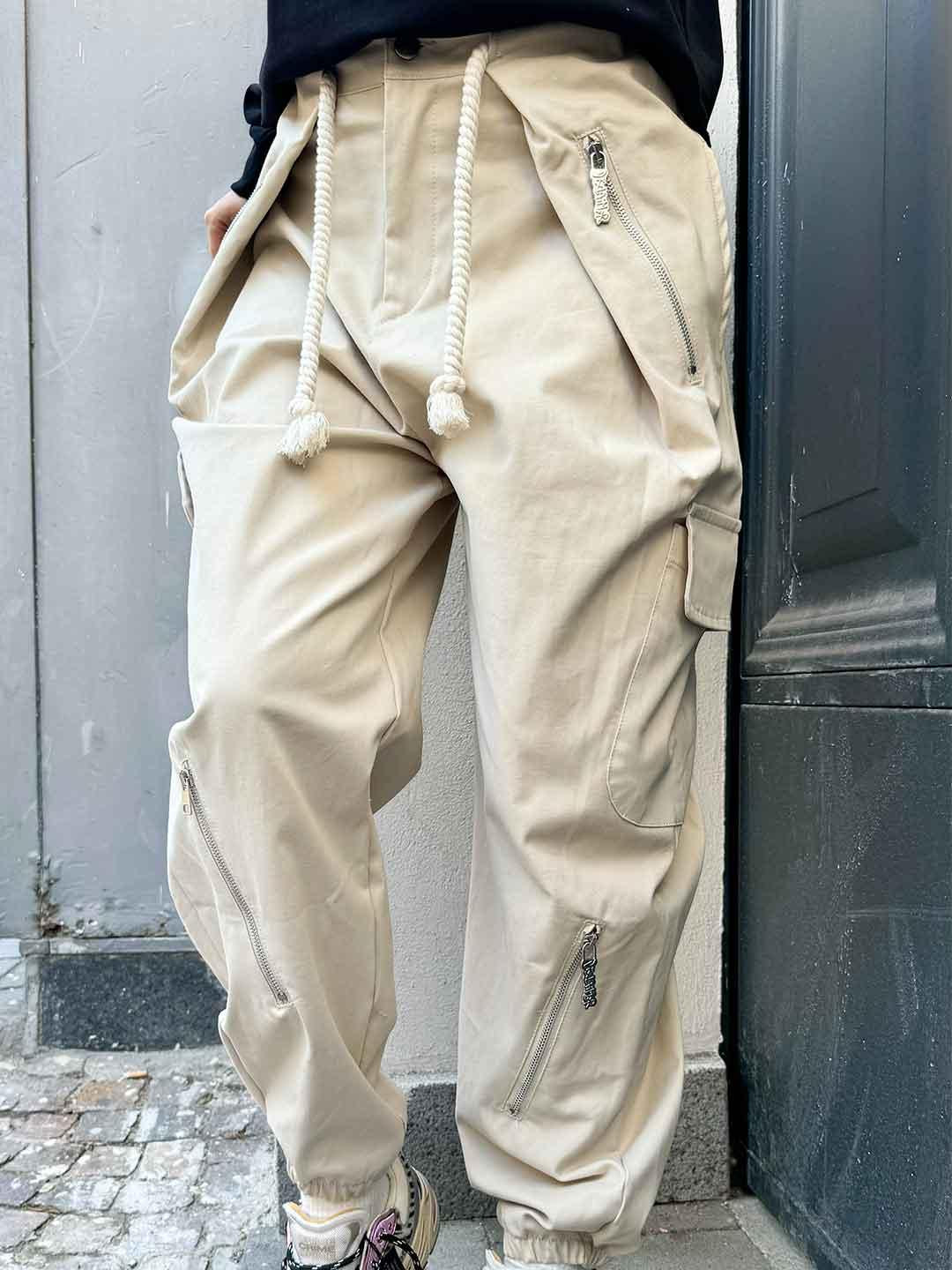 Disclaimer pantaloni beige cargo 55268 BEIGE DISCLAIMER 