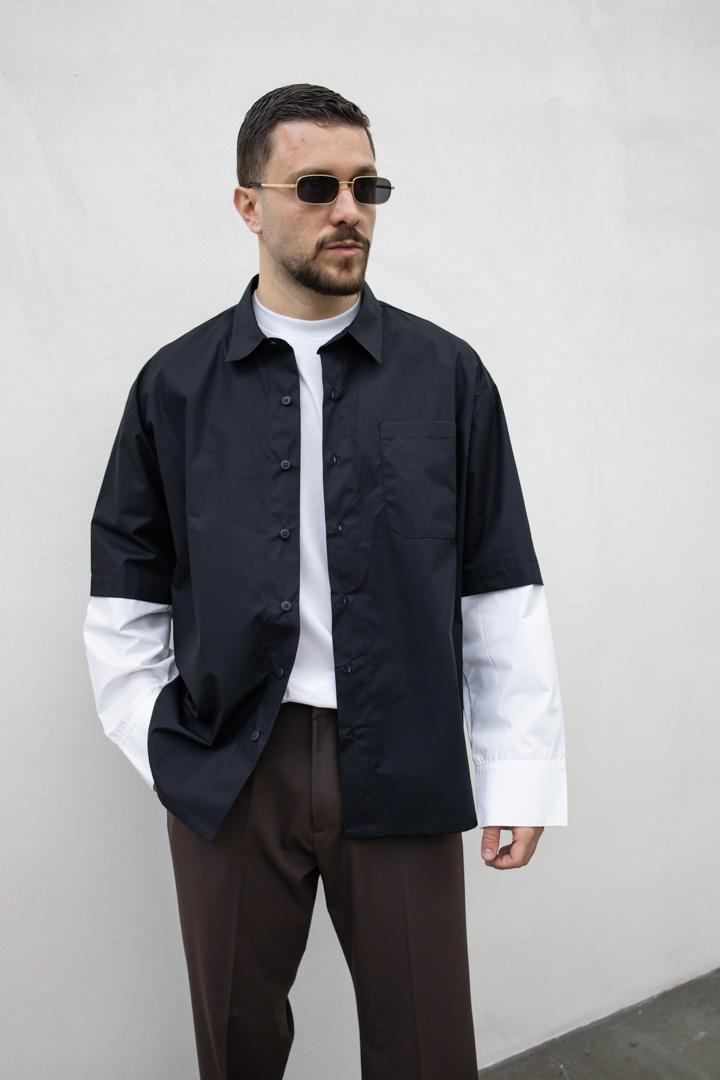 Tokyo camicia nero double TKN100 NERO TOKYO 
