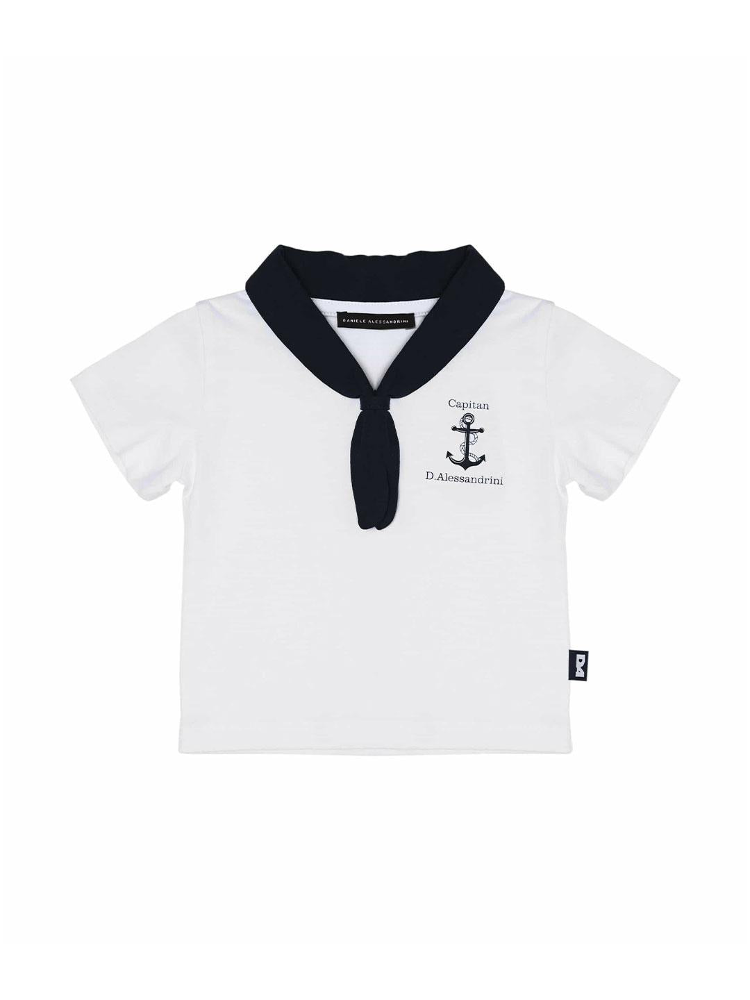 Daniele Alessandrini t-shirt kids bianco capitano 1296M00210 BIANCO DANIELE ALESSANDRINI 