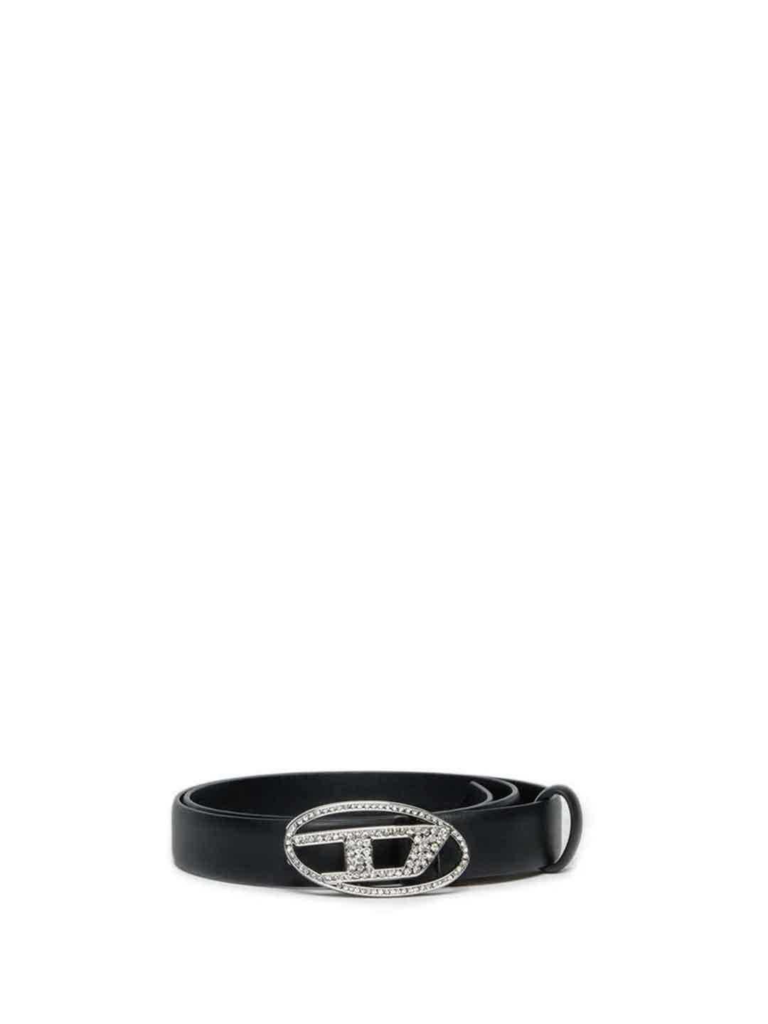 Diesel B1DR Crystal cintura nero logo con strass J02534 KXBLR NERO DIESEL 