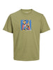 Jack & Jones t-shirt verde con grafica