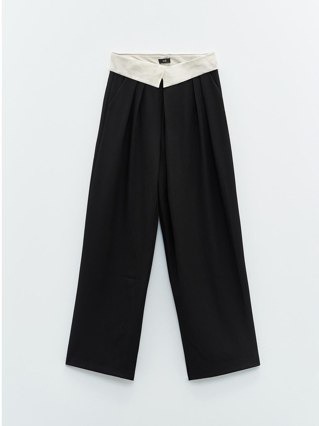 Eleh pantaloni nero con vita reverse 0080 NERO ELEH 