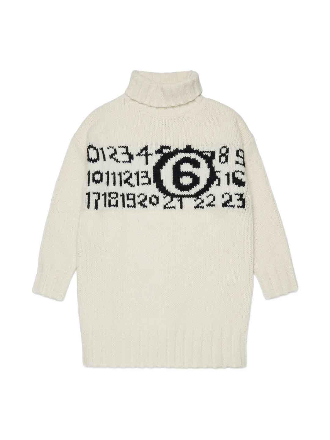 Maison Margiela maglione bianco collo alto M60848 MM06M BIANCO MAISON MARGIELA 