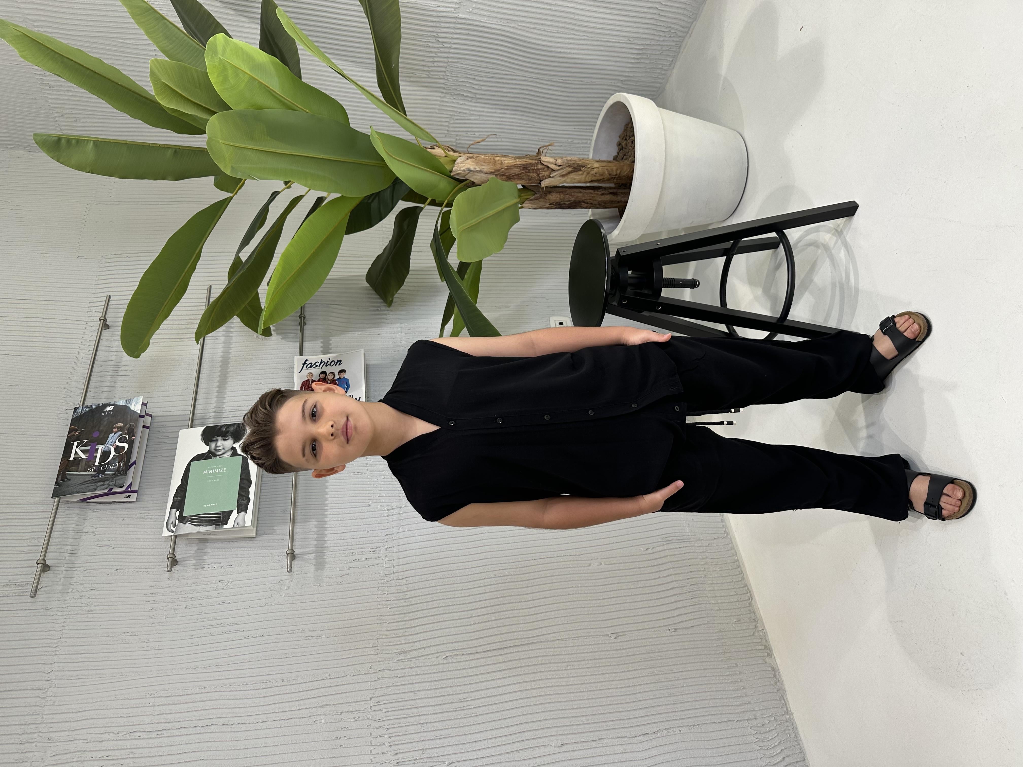 Louis Dieudonne' camicia kids nero smanicata CAMICIA S NERO LOUIS DIEUDONNE' 