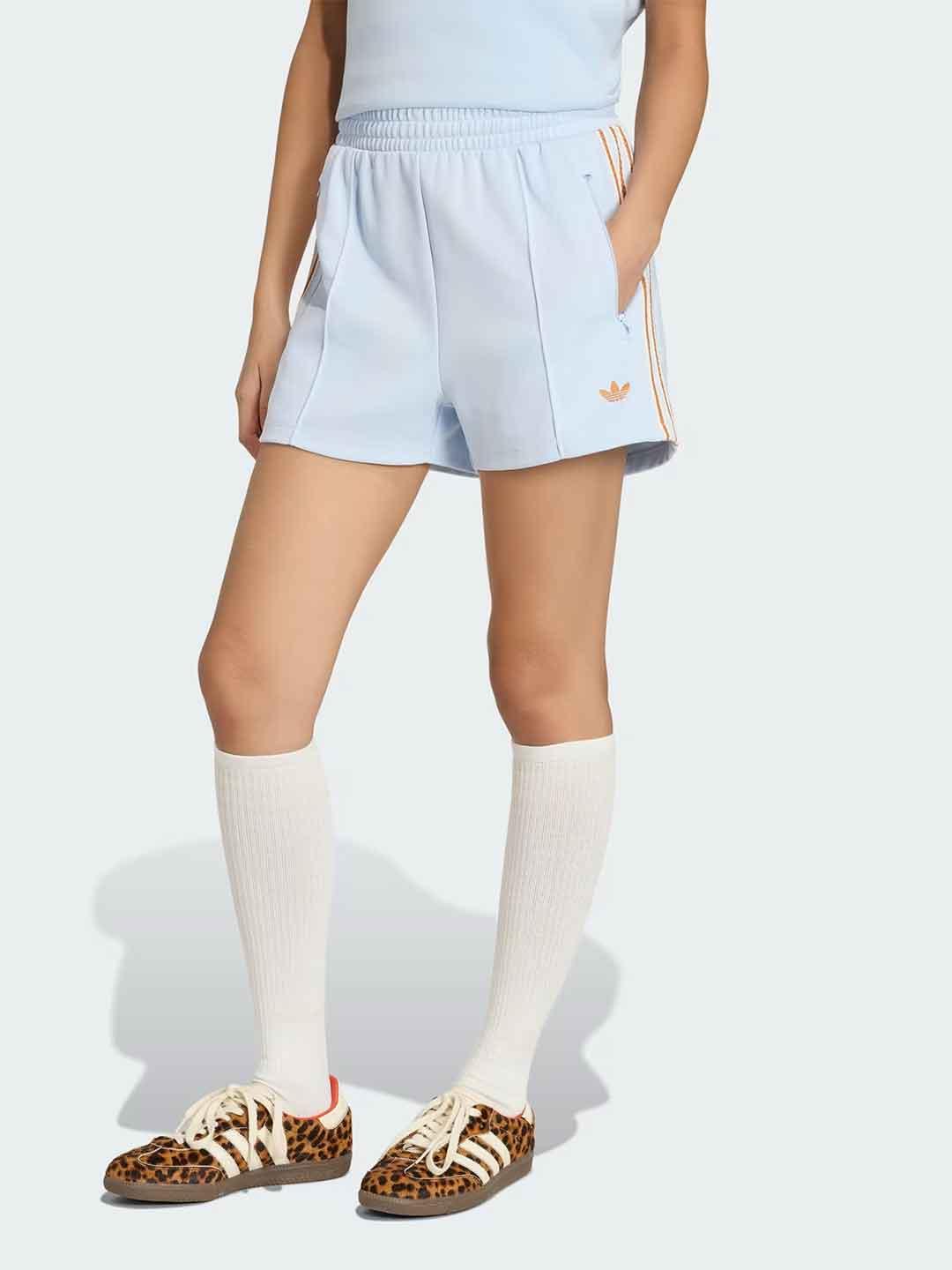 Adidas Summer Glow shorts azzurro con ricamo laterale KY3166 AZZURRO ADIDAS 