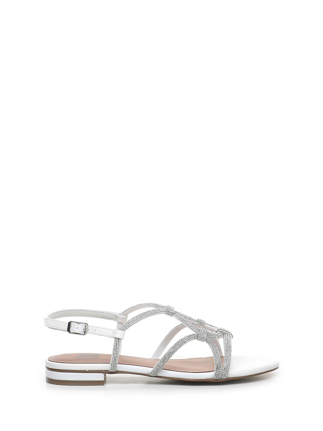 Bibi Lou sandali bianco basso con strass in argento 859X00HG BIANCO BIBI LOU 