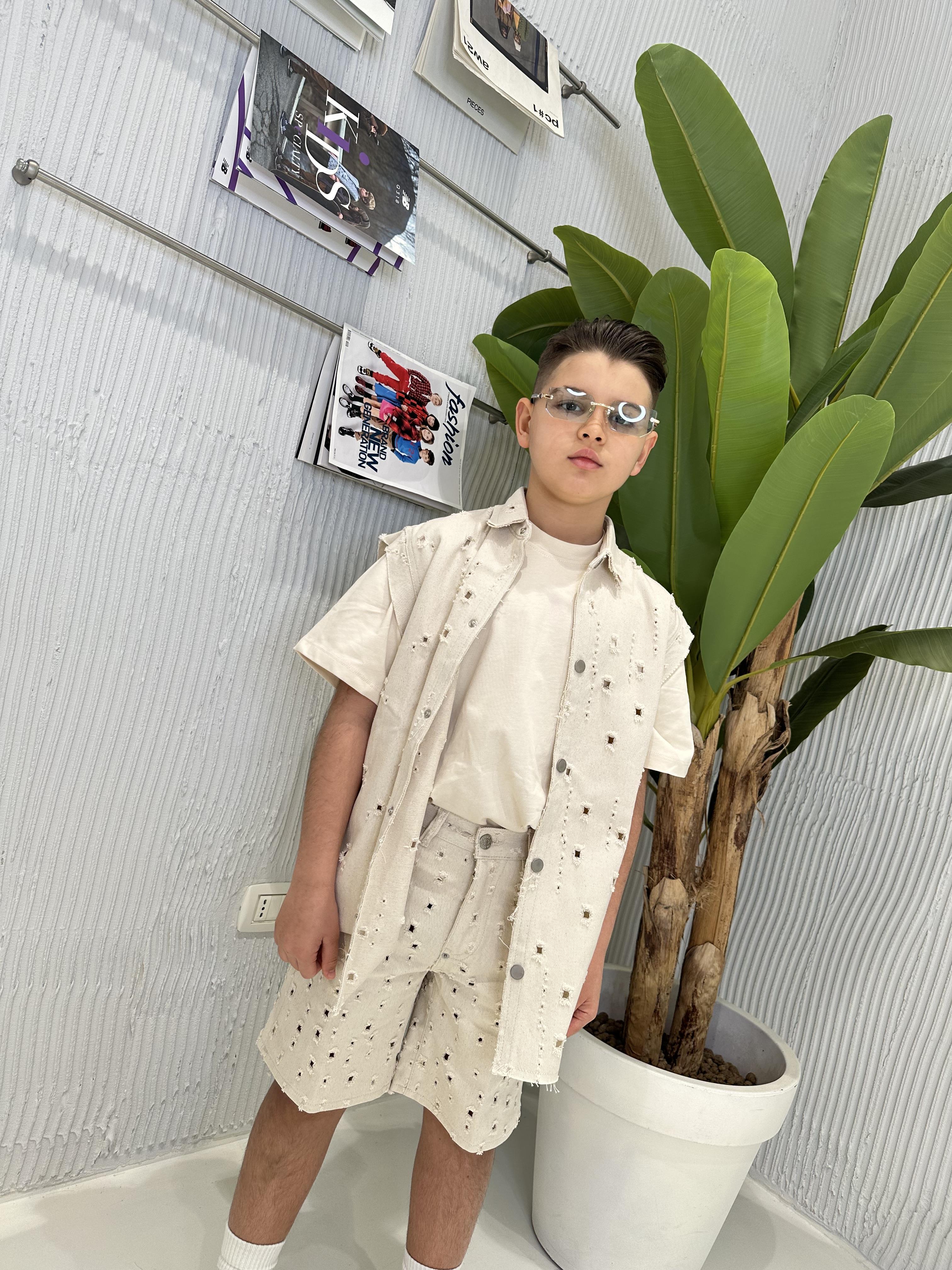 I'M Brian Kevin J bermuda kids panna traforato KEVIN J 4-25 PANNA I'M BRIAN 