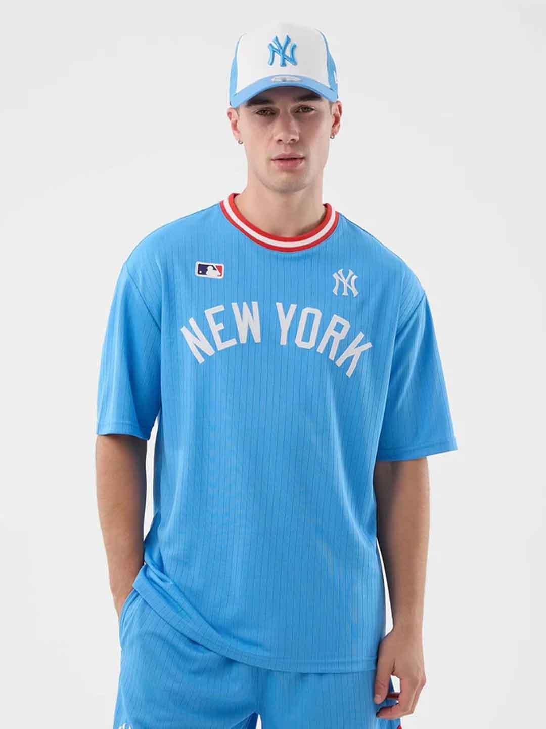 New Era t-shirt azzurro e rosso NY 60856155 AZZURRO NEW ERA 