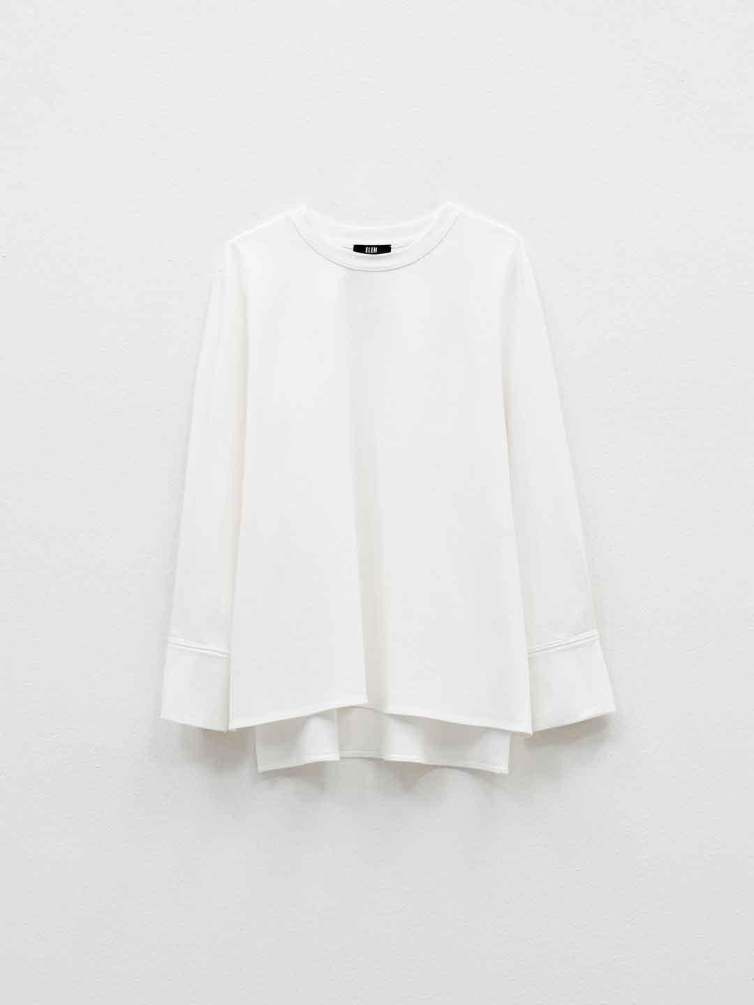 Eleh t-shirt nero con manica a camicia 0322 BIANCO ELEH 