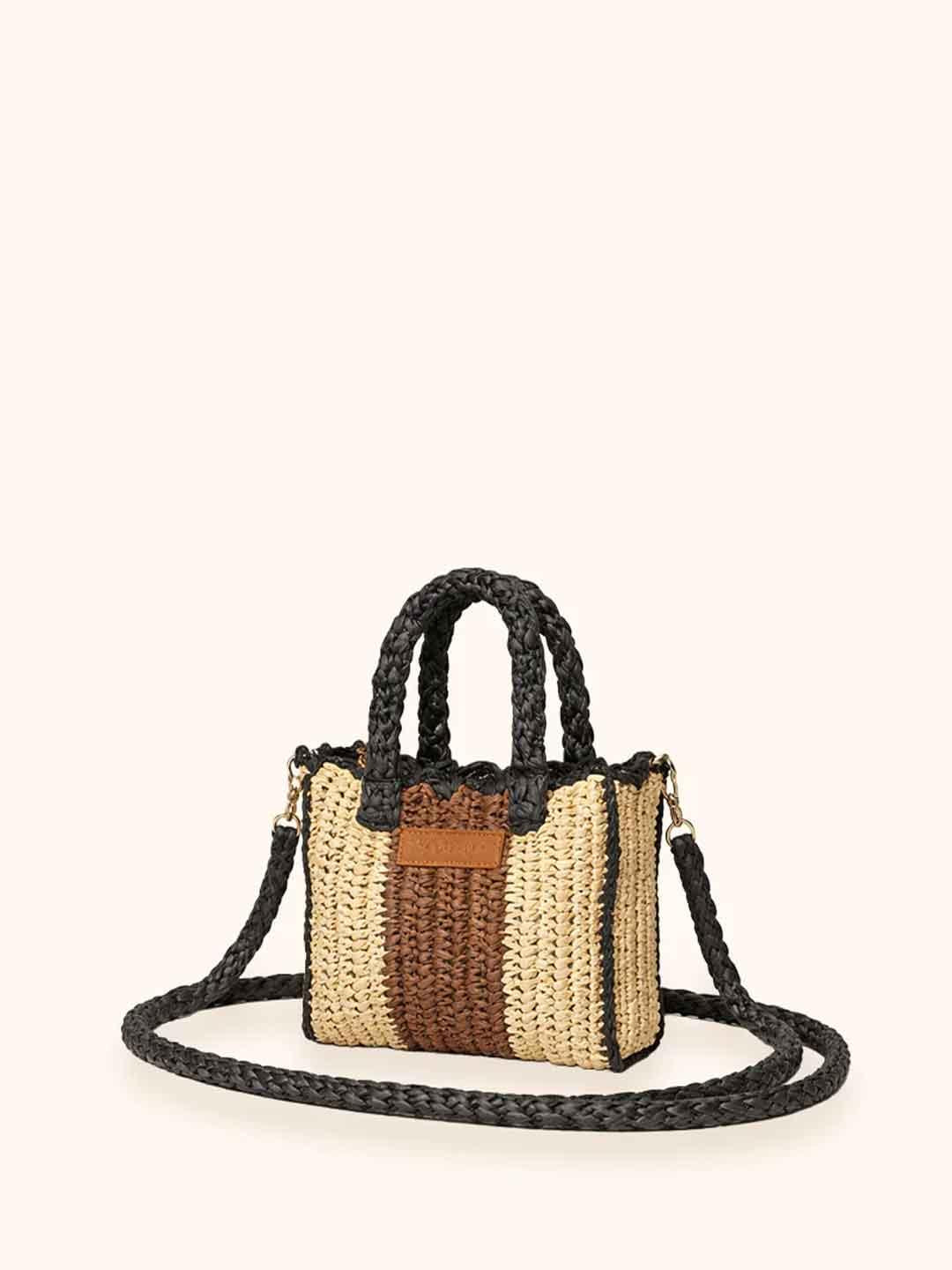 Me Fui borsa beige in rafia con tracolla MA26-SW0080BG BEIGE ME FUI 