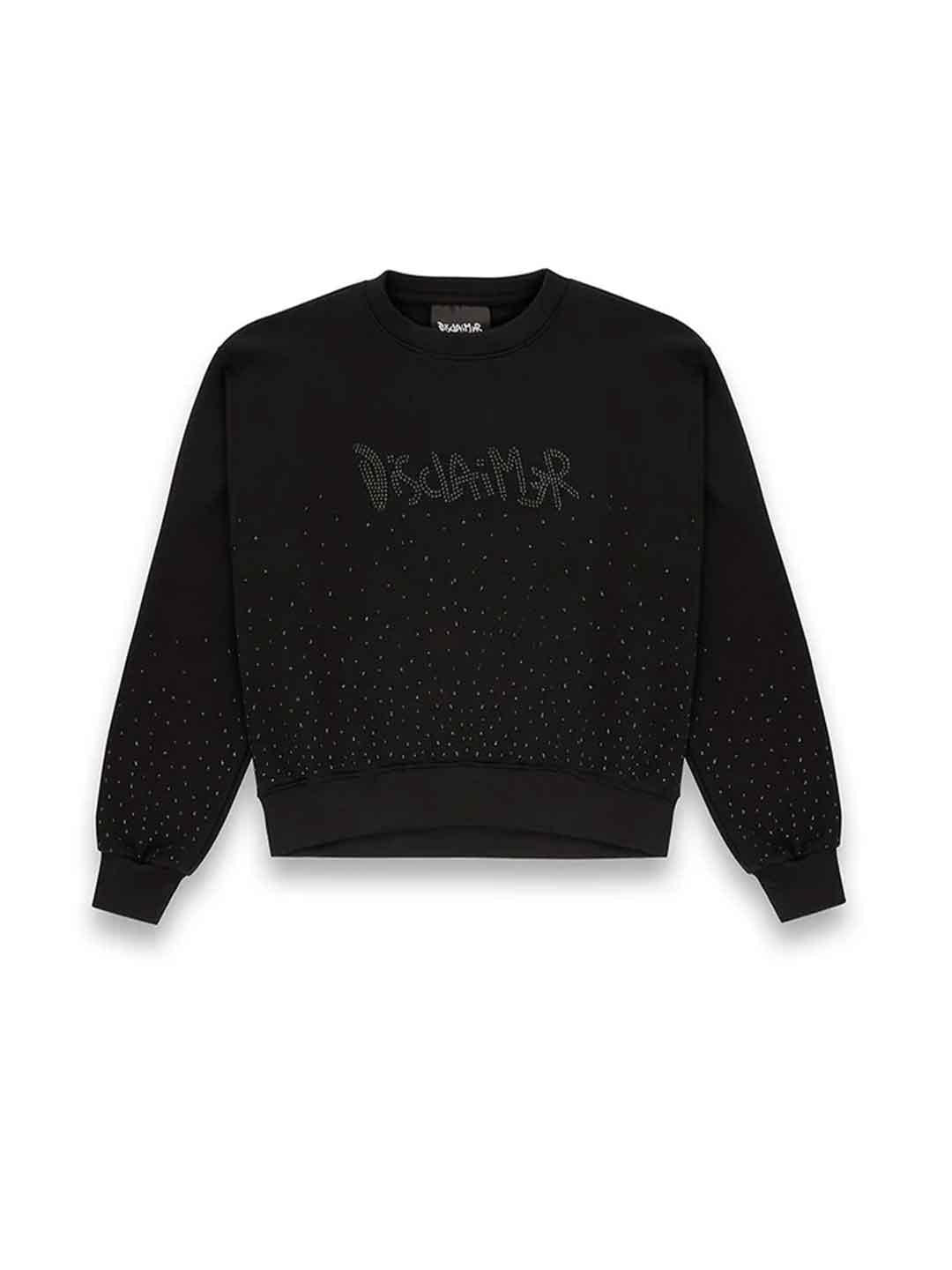 Disclaimer felpa nero con strass 55308 NERO DISCLAIMER 