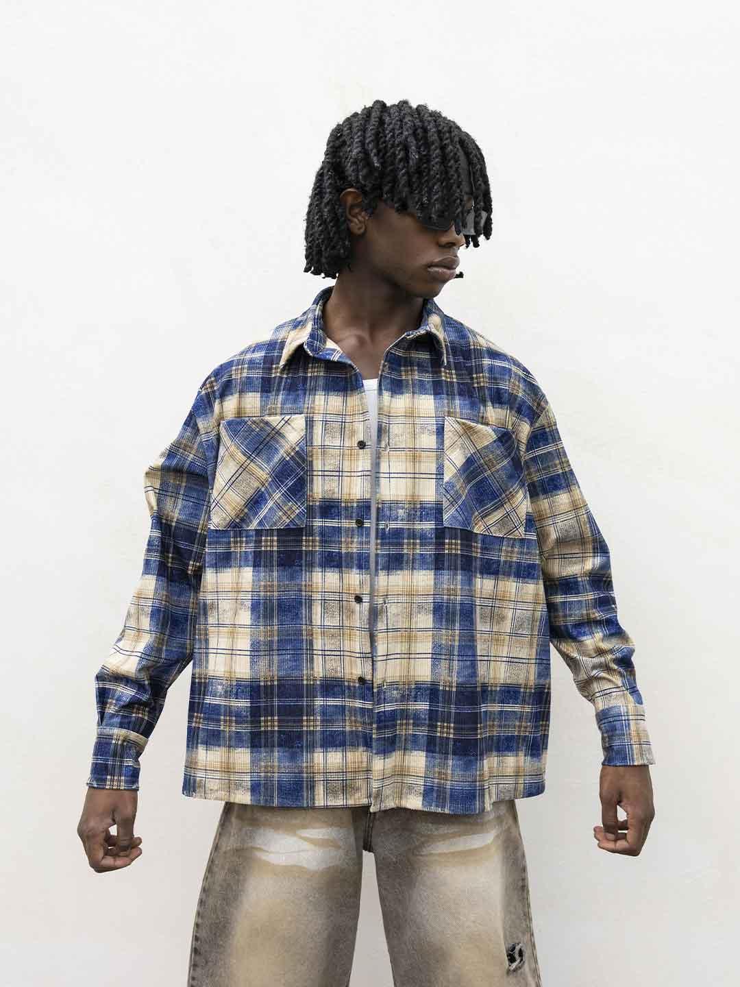 Present Day camicia blu a righe PRS063 BLU PRESENT DAY 
