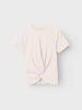 Name It t-shirt kids bianco a coste con nodino
