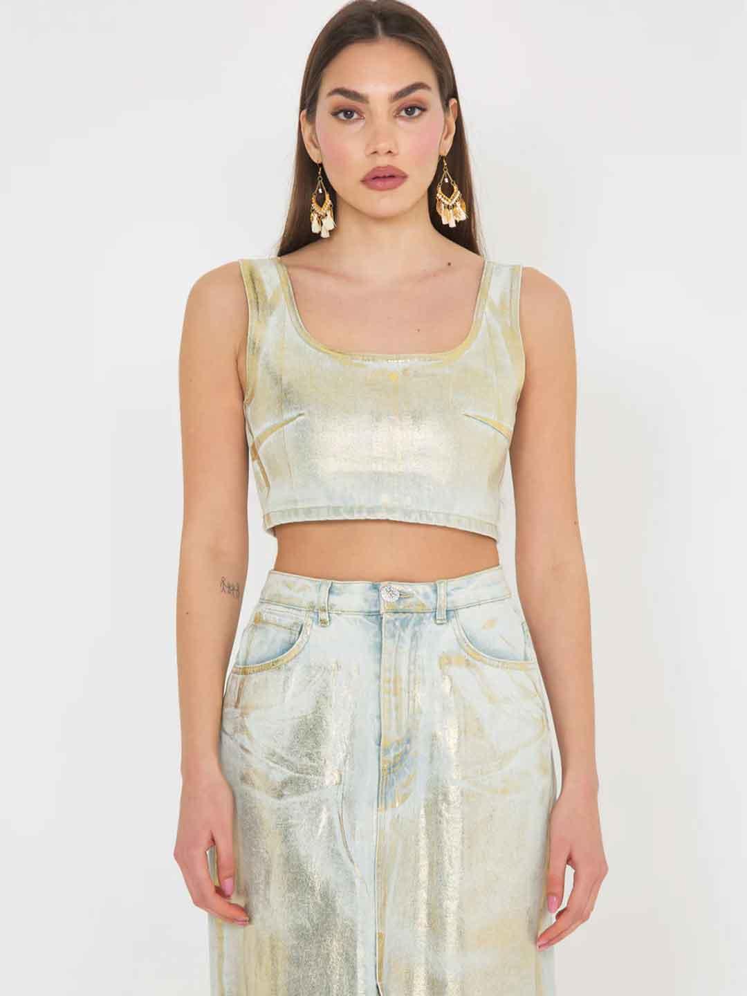 Silence Maylar top in jeans SI10PL JEANS SILENCE 