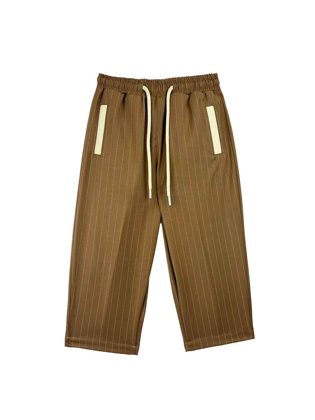 Yes London pantalone kids cuoio gessato 3096 CUOIO YES LONDON 