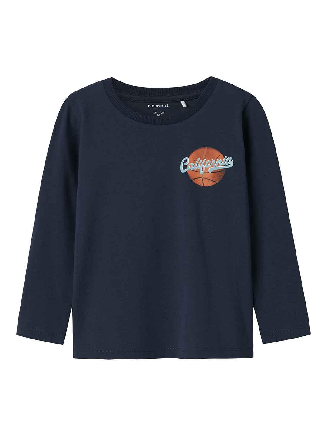 Name It t-shirt kids blu con manica lunga 13244567 BLU NAME IT 