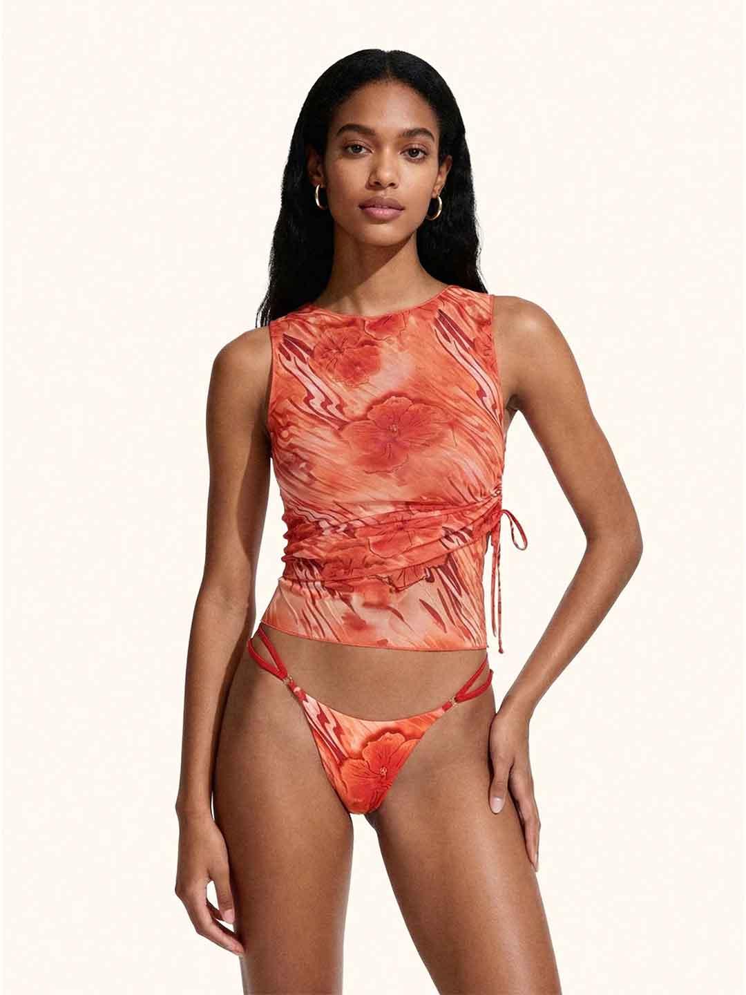 Me Fui t-shirt arancio a fantasia MF26-SW0315X12 ARANCIO ME FUI 