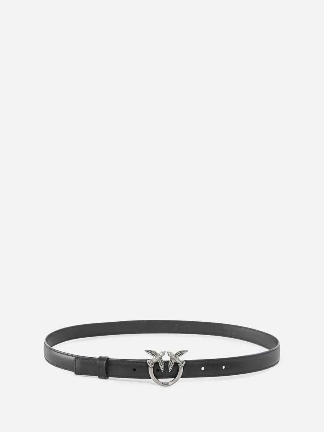Pinko Love Berry H2 cintura nero e argento sottile 100143 A0F1A NERO PINKO 