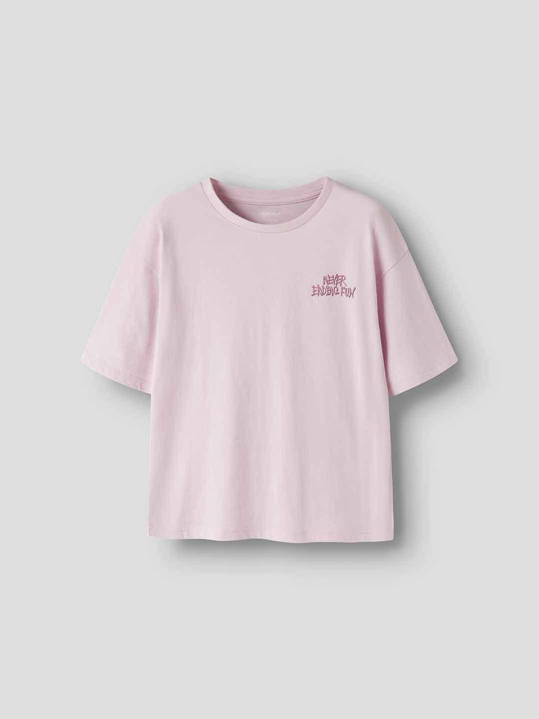 Name It t-shirt kids rosa Never ending fun 13254522 ROSA NAME IT 