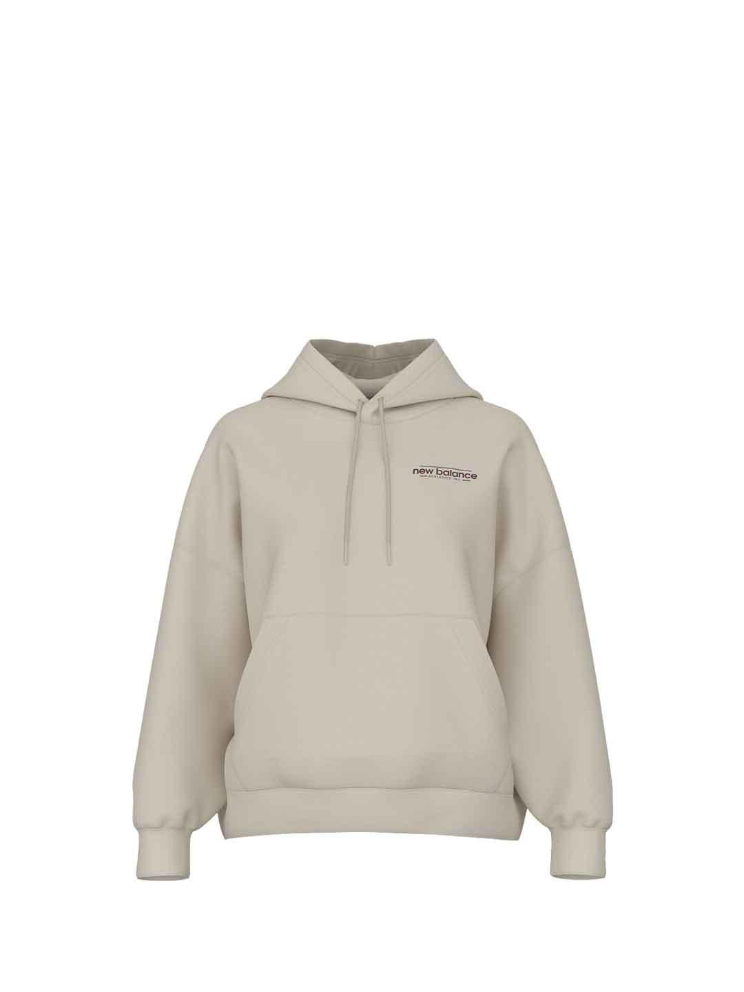 New Balance felpa panna con cappuccio WT53515LIN PANNA NEW BALANCE 