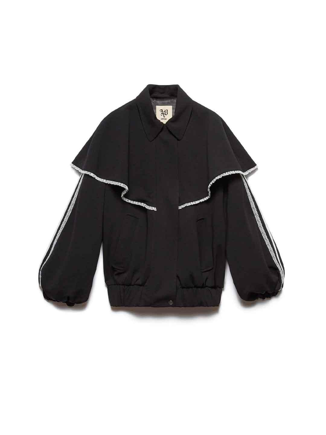 Aniye By Sandy felpa nero con bande in pizzo 185099 NERO ANIYE BY 