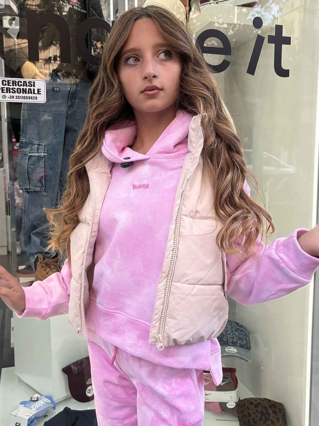 Disclaimer felpa kids rosa con cappuccio 58732 ROSA DISCLAIMER 