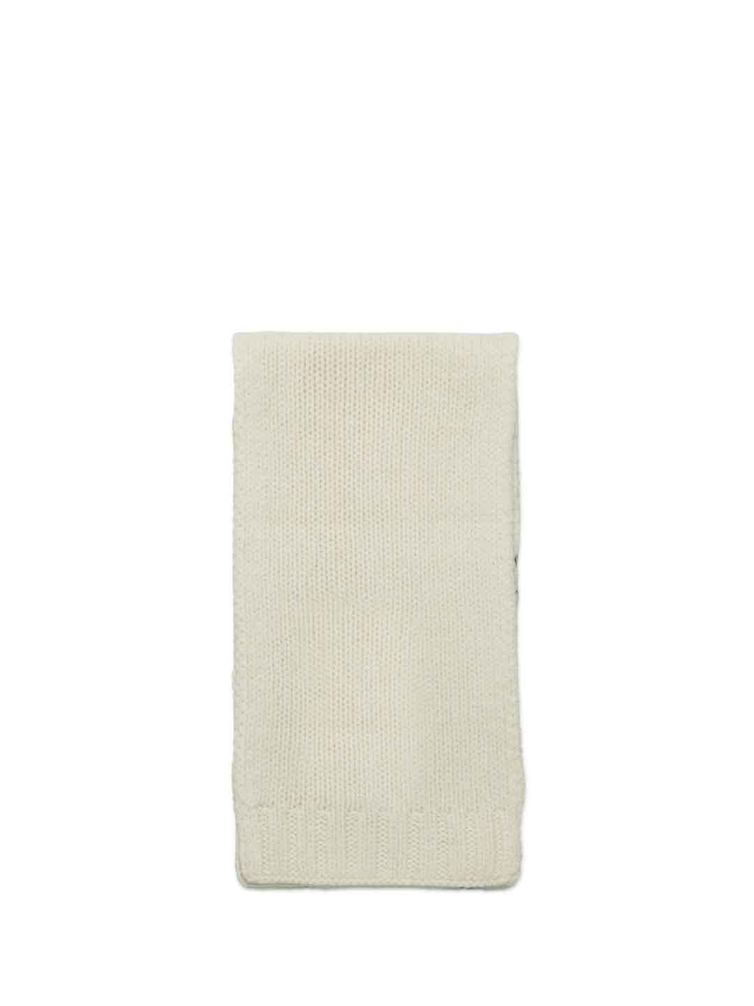 Maison Margiela sciarpa bianco con logo M60916 MM06M BIANCO MAISON MARGIELA 
