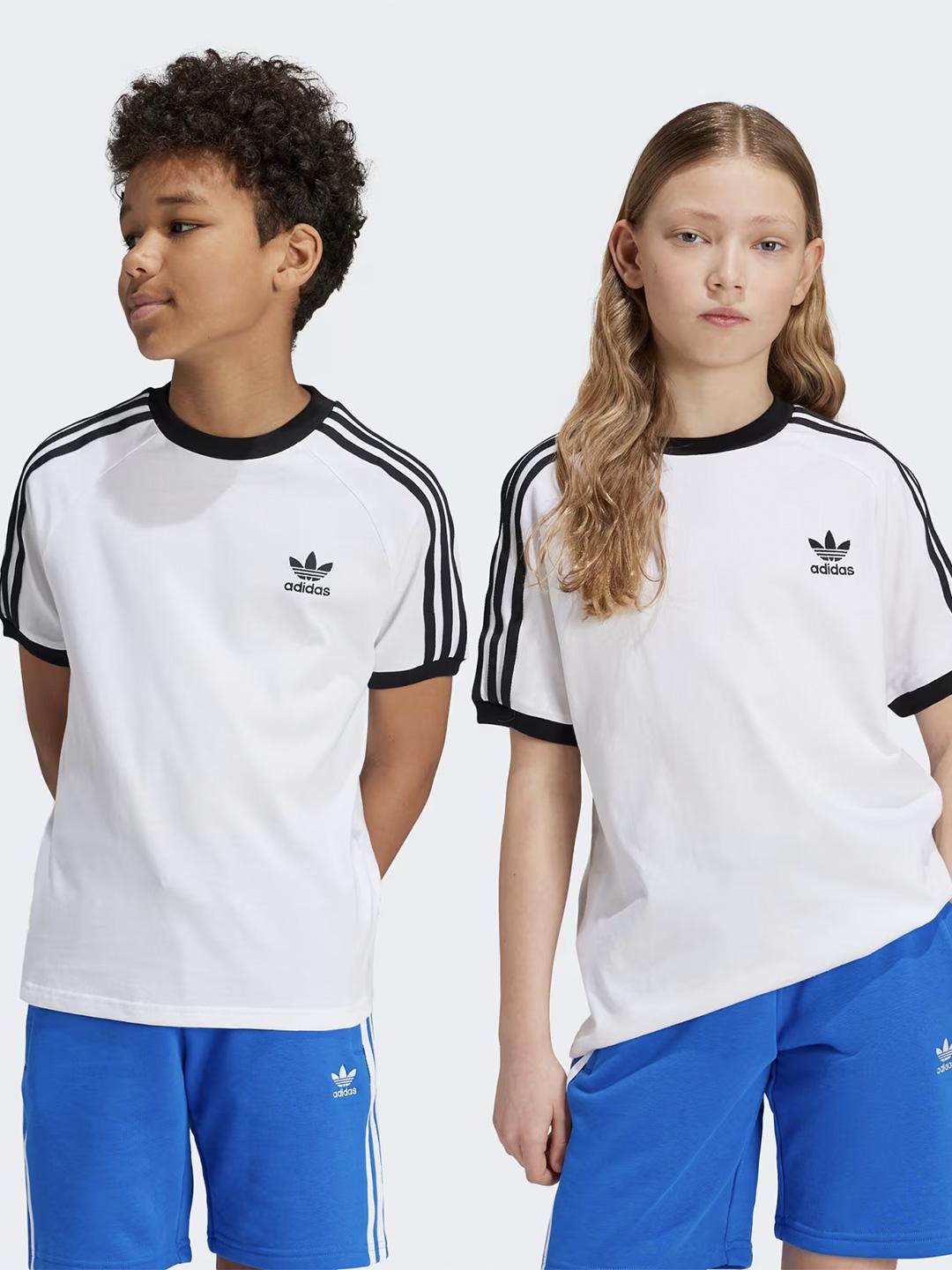 Adidas Adicolor t-shirt kids bianco e nero 8-16 anni JE0515 BIANCO ADIDAS 