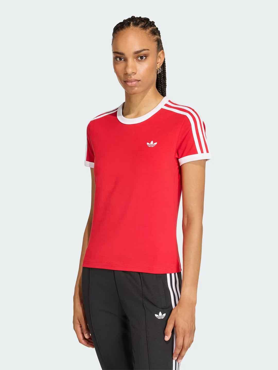 Adidas 3 Stripes t-shirt rosso KD3676 ROSSO ADIDAS 