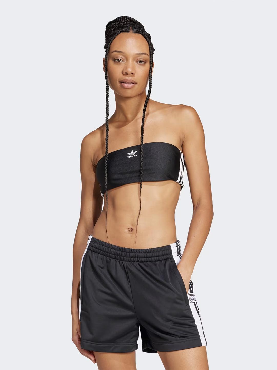 Adidas 3-Stripes Tube top nero a fascia IX7823 NERO ADIDAS 