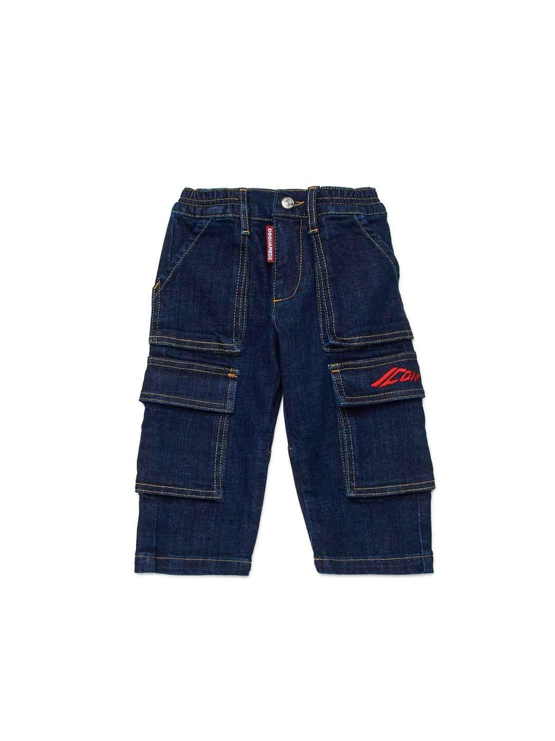 Dsquared 2 jeans kids blu cargo DQ3149 D0AFL BLU DSQUARED 2 