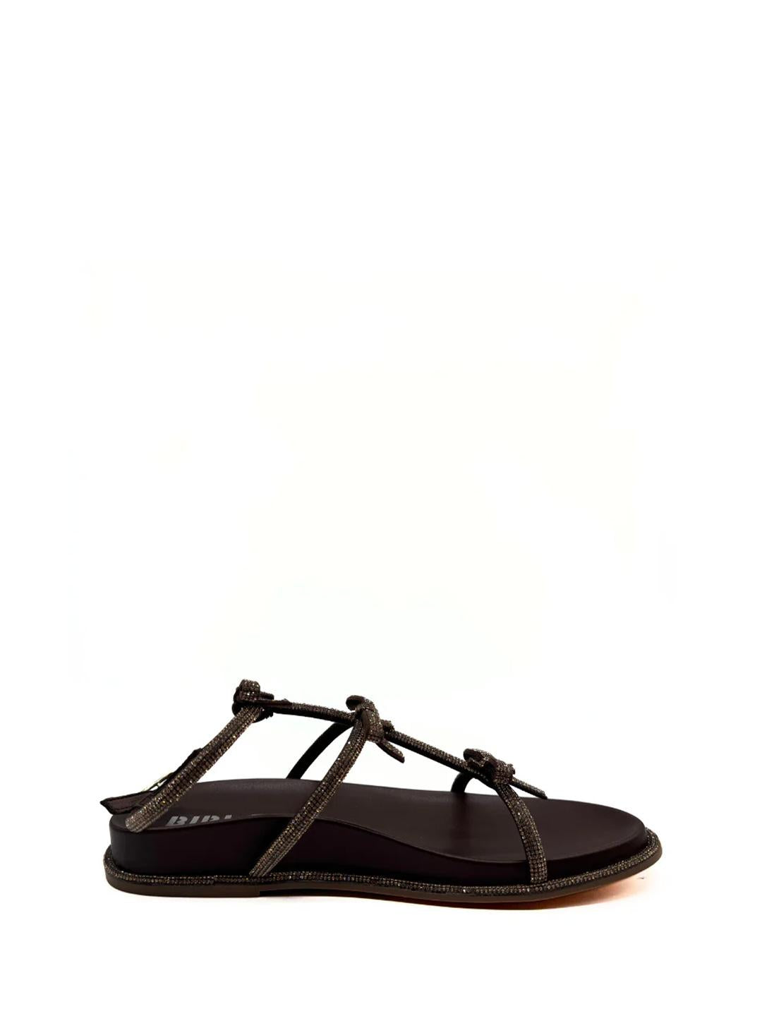Bibi Lou Abby sandali marrone con fiocchi in strass 846Z00HG MARRONE BIBI LOU 