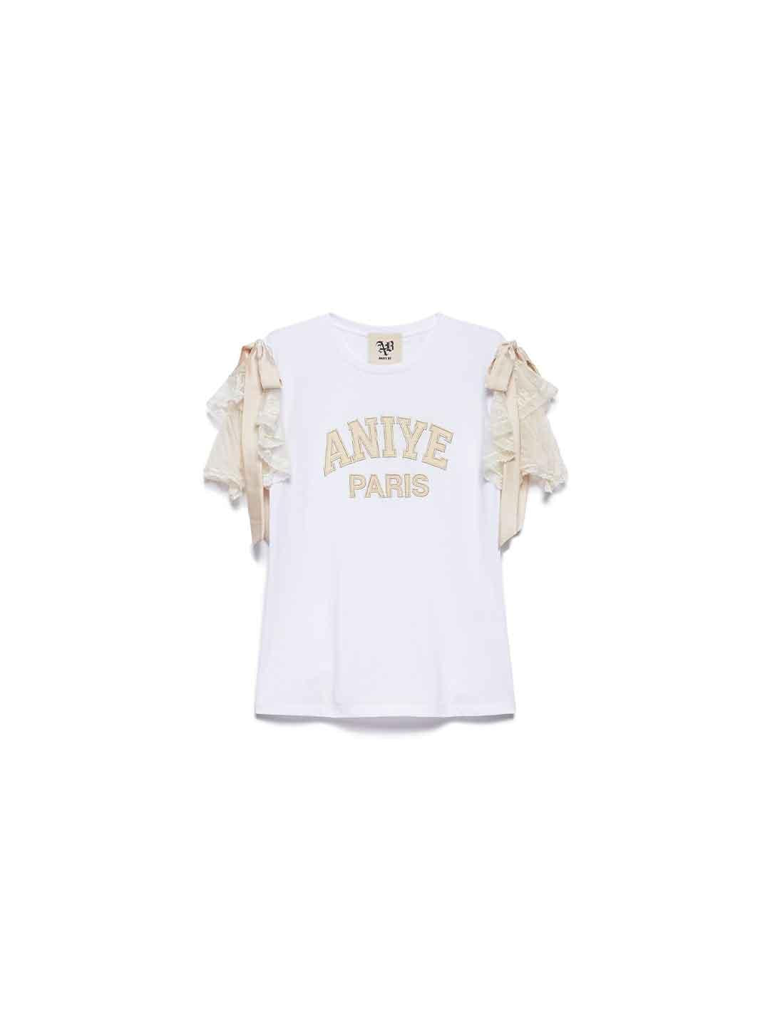 Aniye By Ribbon Urban t-shirt bianco 185110 BIANCO ANIYE BY 