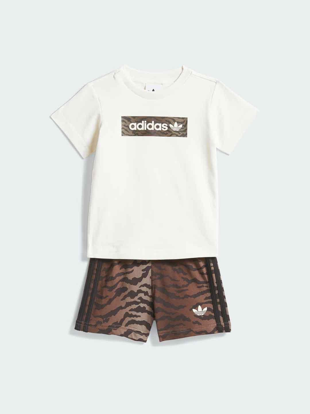 Adidas coordinato kids beige tigrato 3 mesi-4 anni KD5823 BEIGE ADIDAS 