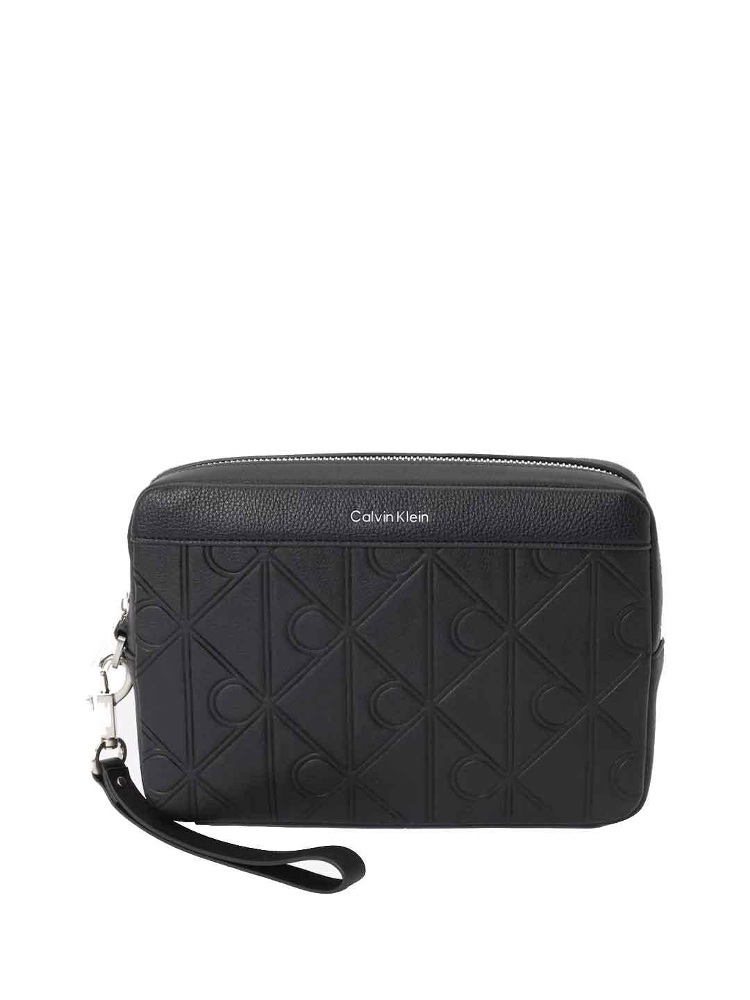 Calvin Klein pochette nero logata LV04D1256G UB1 NERO CALVIN KLEIN 