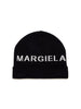 Maison Margiela cappello nero in lana con logo