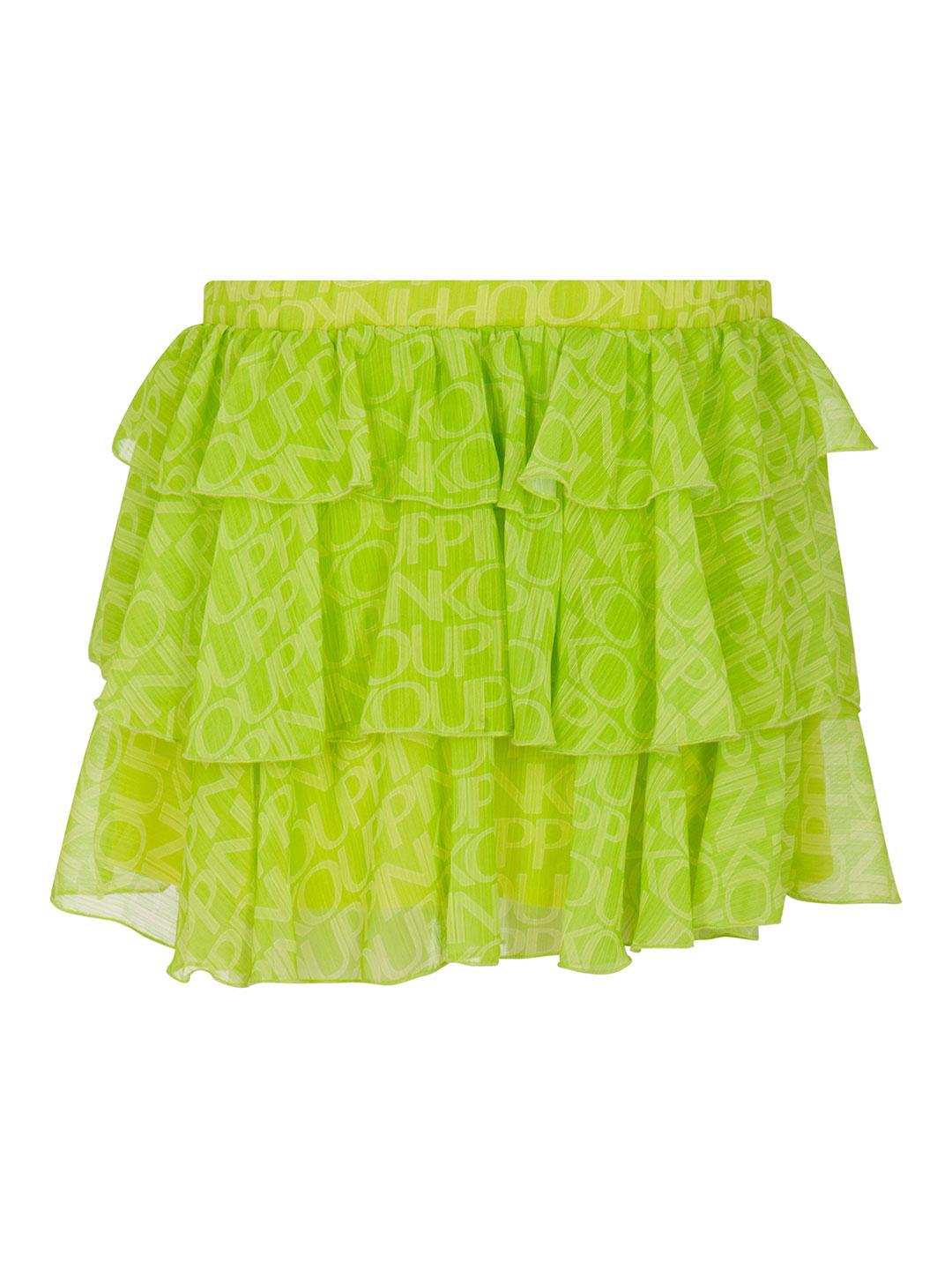 Pinko gonna kids verde con logo all over S4PIJGSK085 VERDE PINKO 