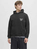 Jack & Jones felpa nero con cappuccio